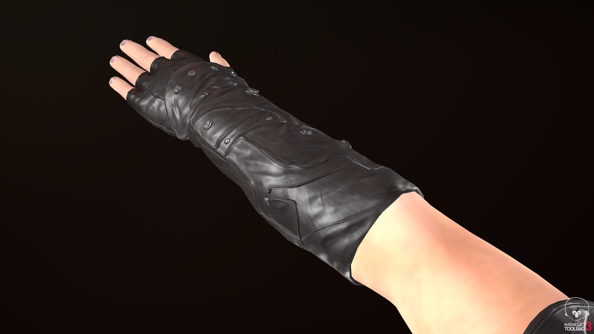 Male Ninja Outfit Low-poly 3D model_33