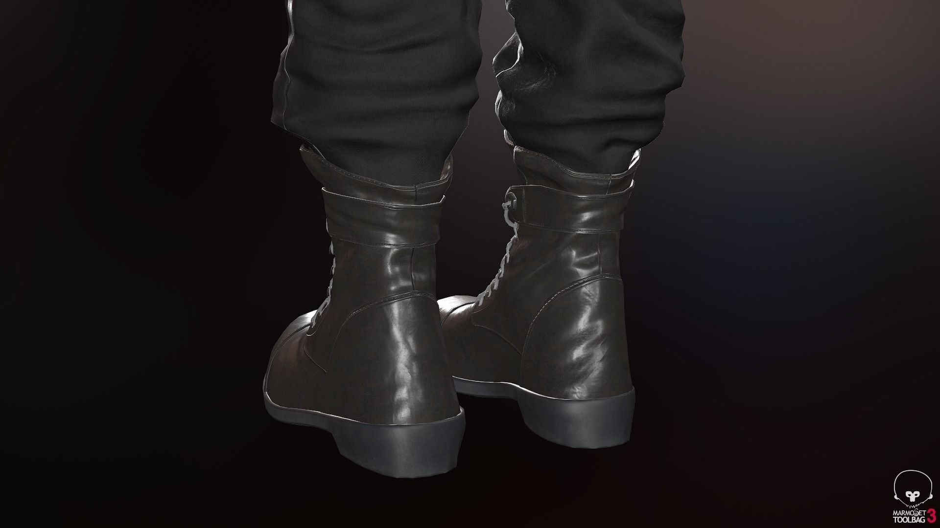 Male Ninja Outfit Low-poly 3D model_60