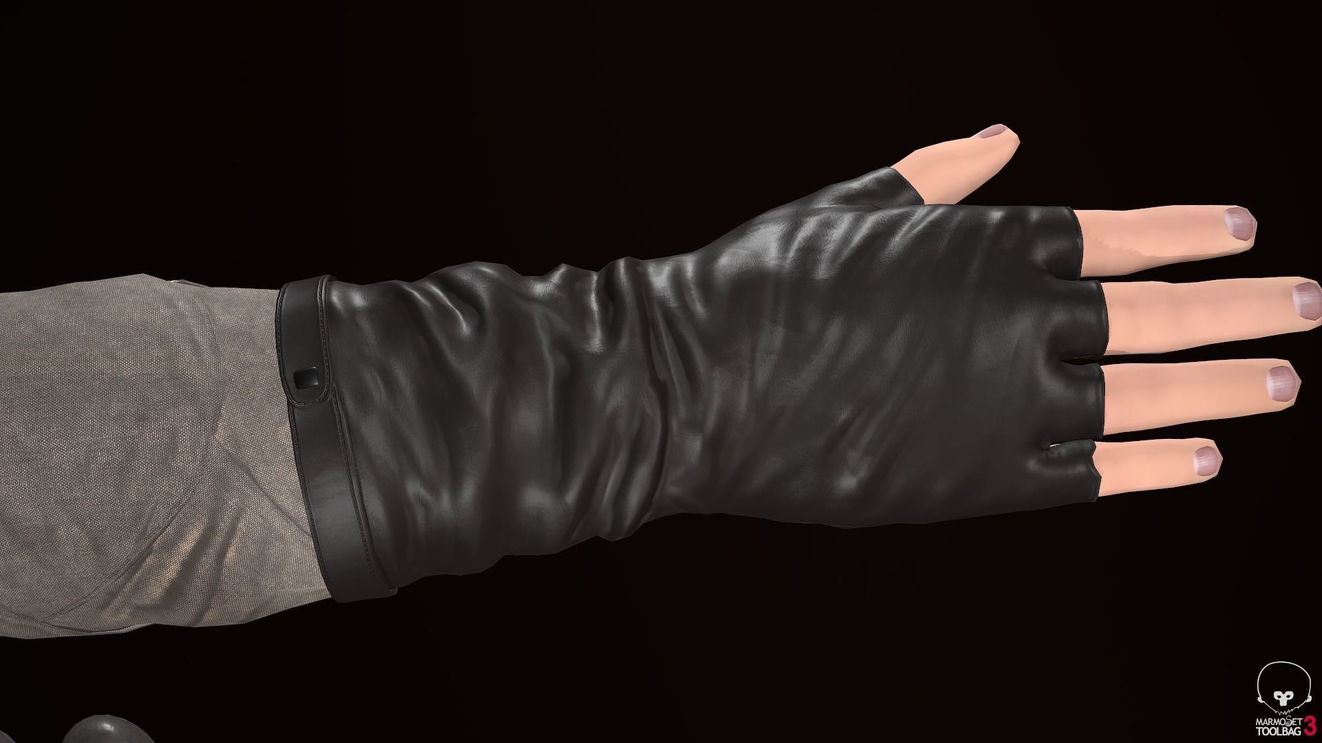 Male Ninja Outfit Low-poly 3D model_51