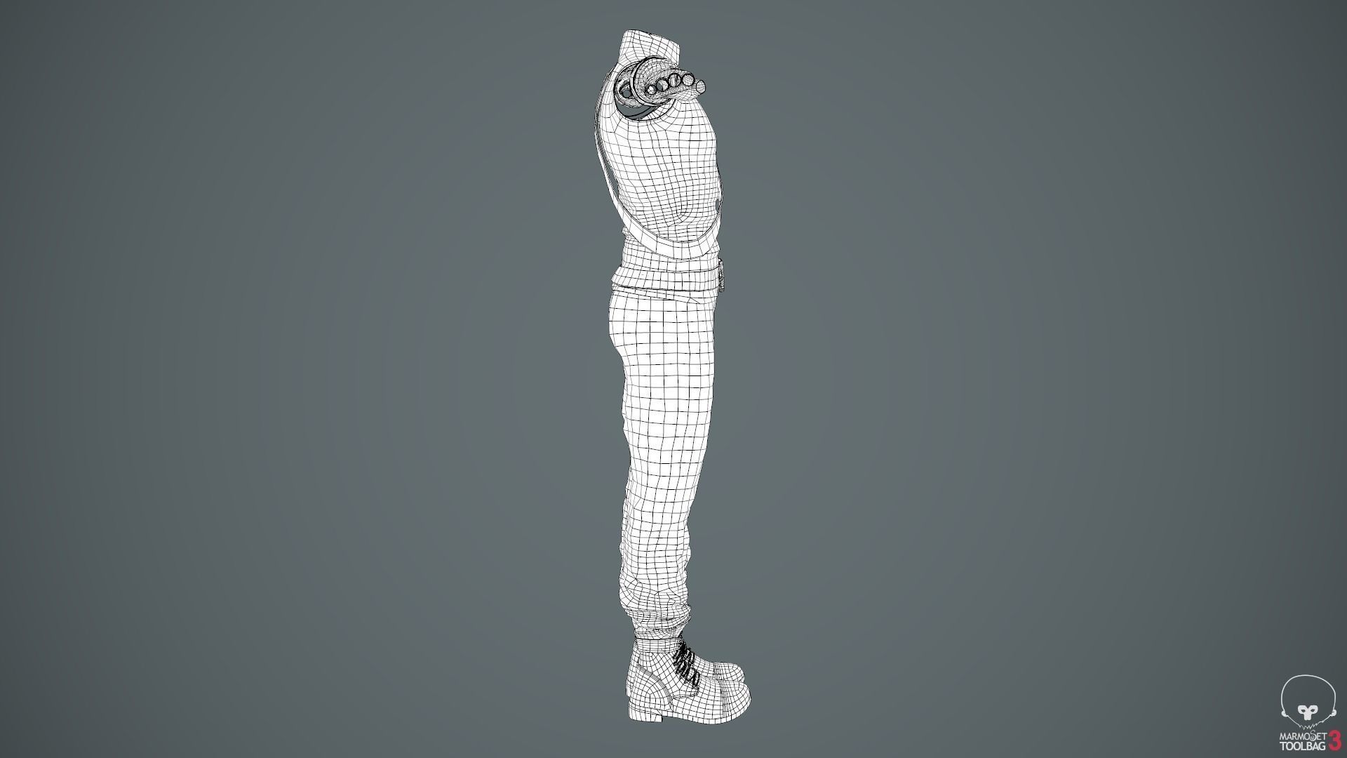 Male Ninja Outfit Low-poly 3D model_86