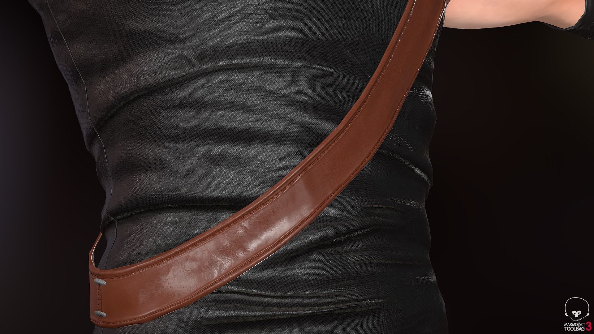 Male Ninja Outfit Low-poly 3D model_14