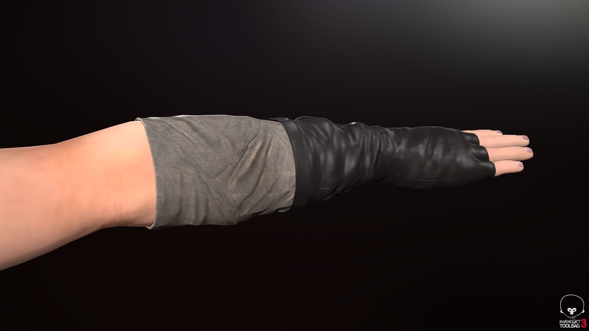 Male Ninja Outfit Low-poly 3D model_48