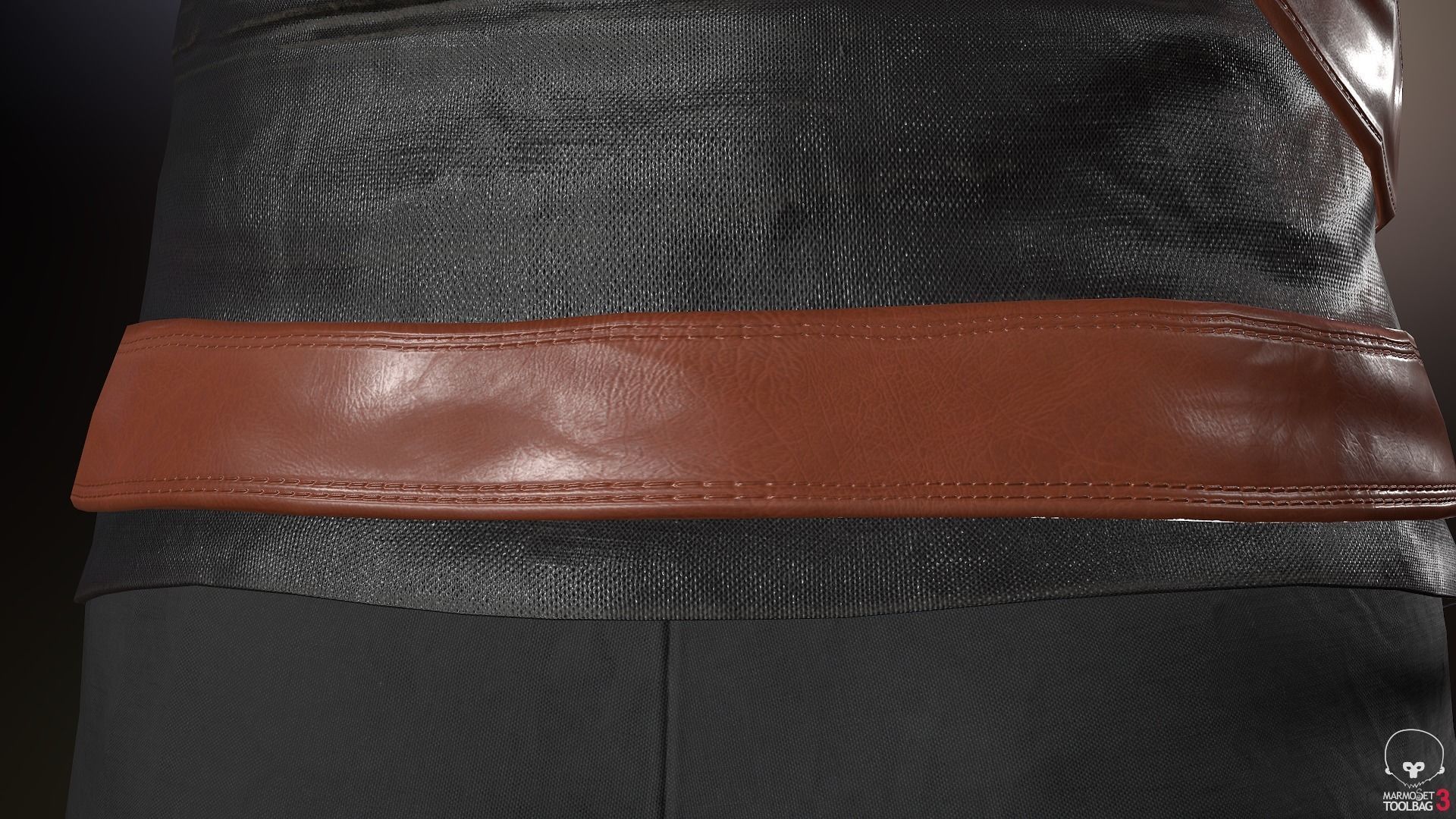 Male Ninja Outfit Low-poly 3D model_19