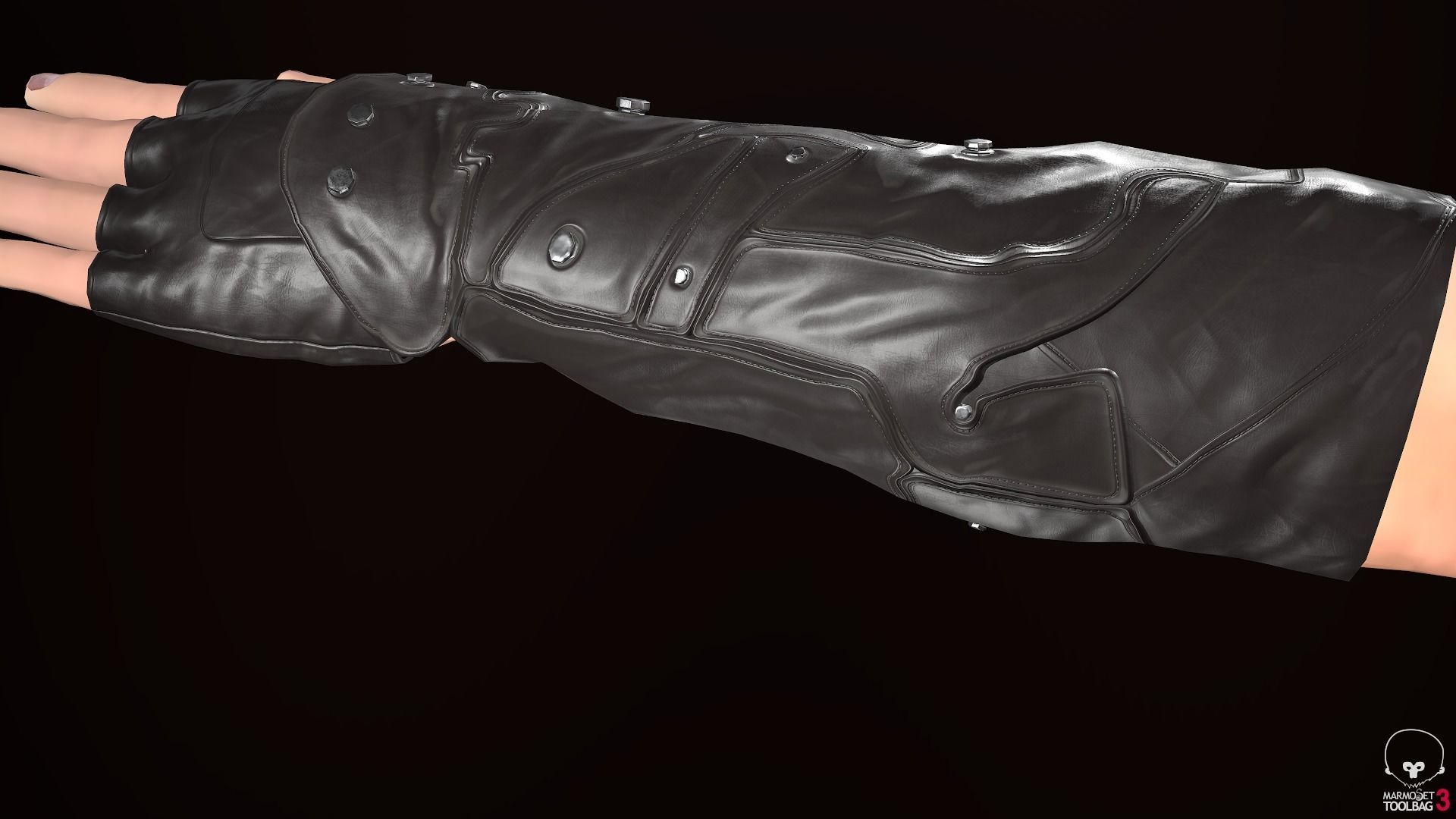 Male Ninja Outfit Low-poly 3D model_31