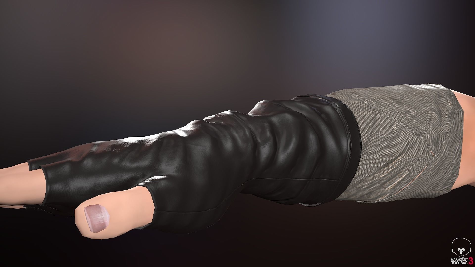 Male Ninja Outfit Low-poly 3D model_54