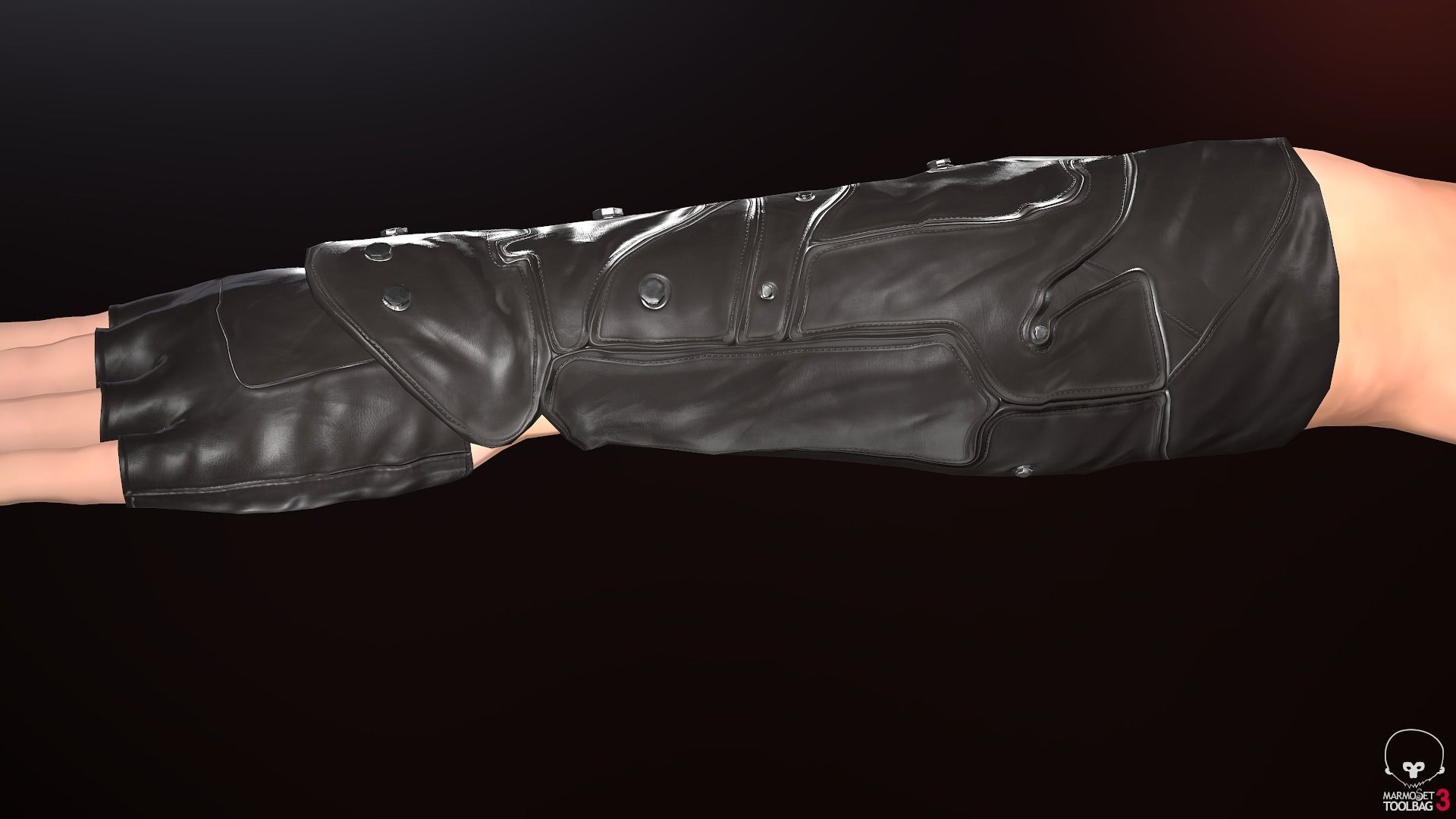 Male Ninja Outfit Low-poly 3D model_28