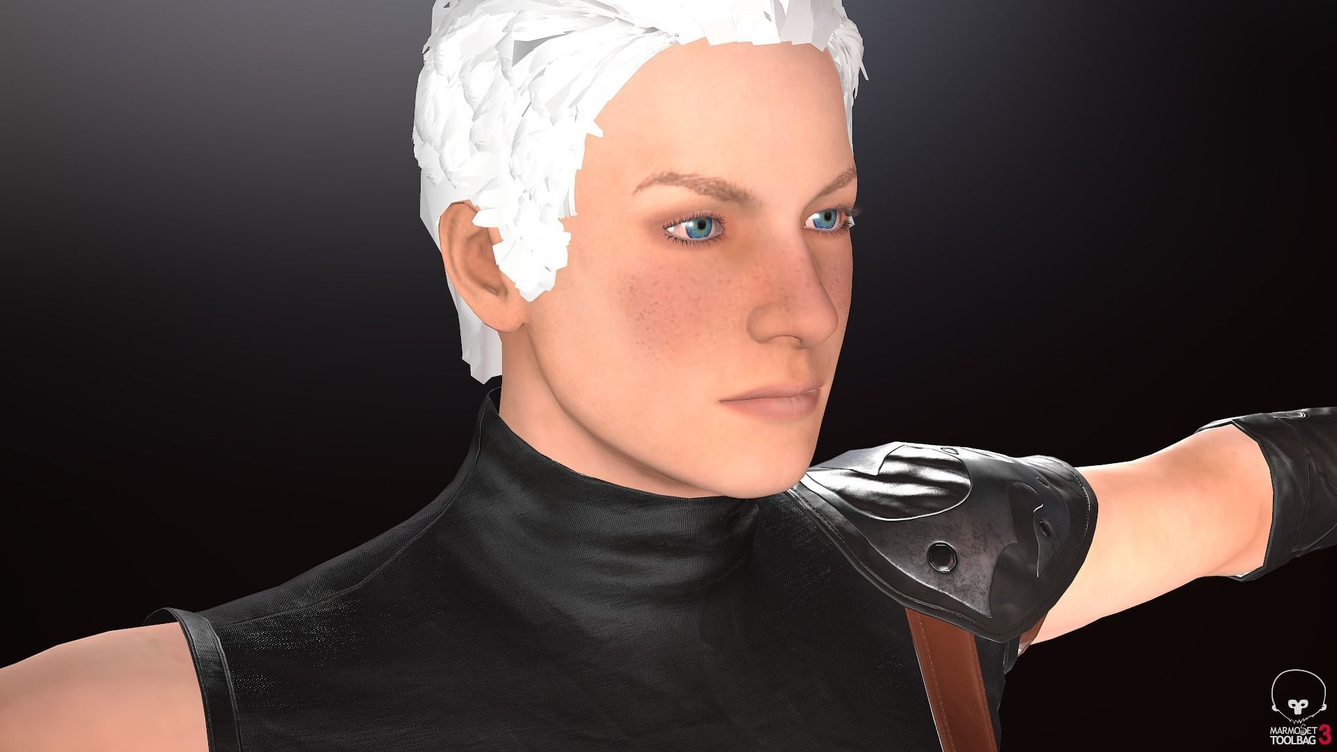 Male Ninja Outfit Low-poly 3D model_44