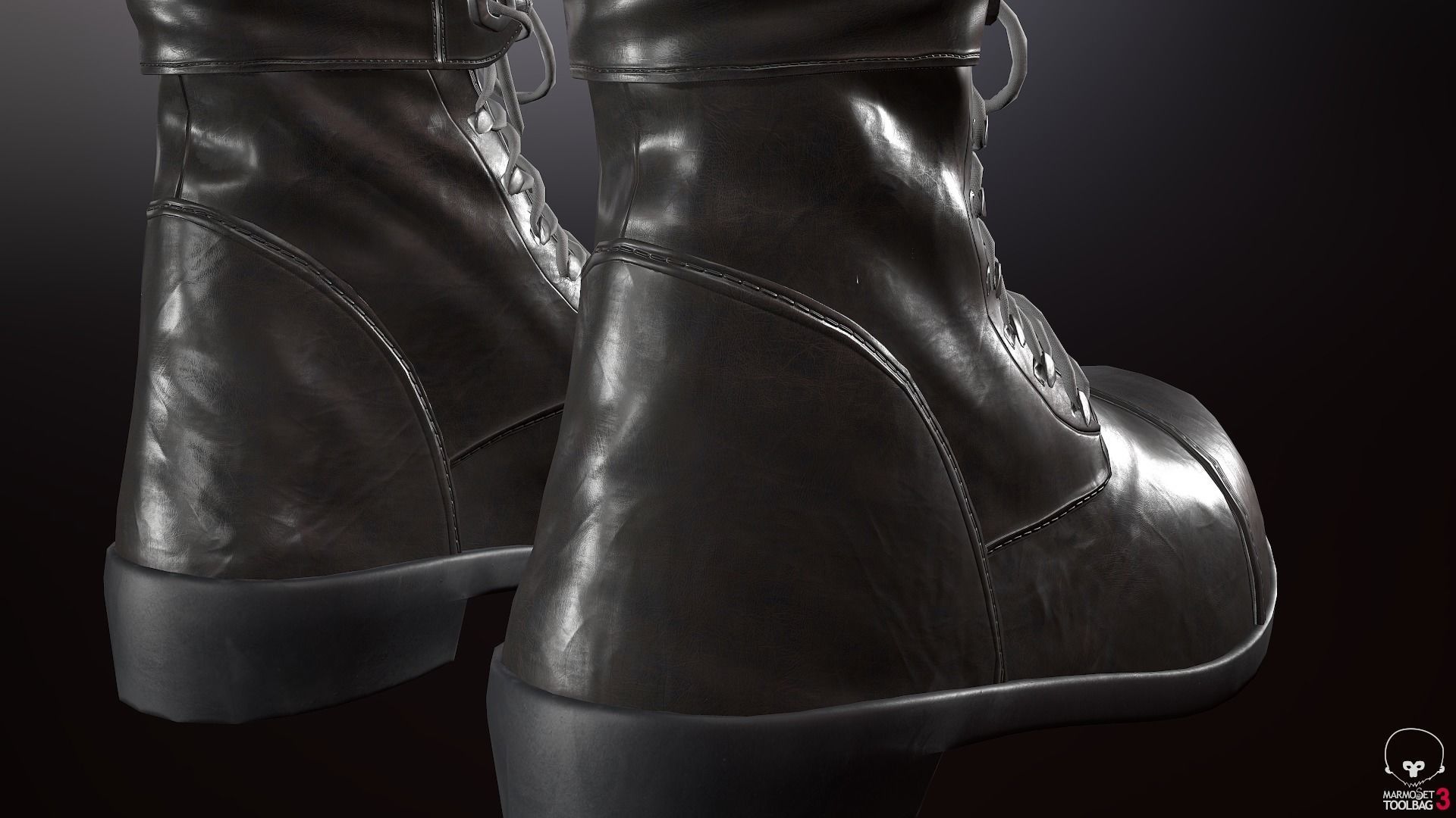 Male Ninja Outfit Low-poly 3D model_70