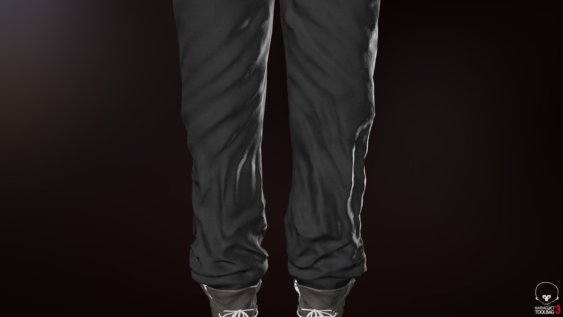 Male Ninja Outfit Low-poly 3D model_58