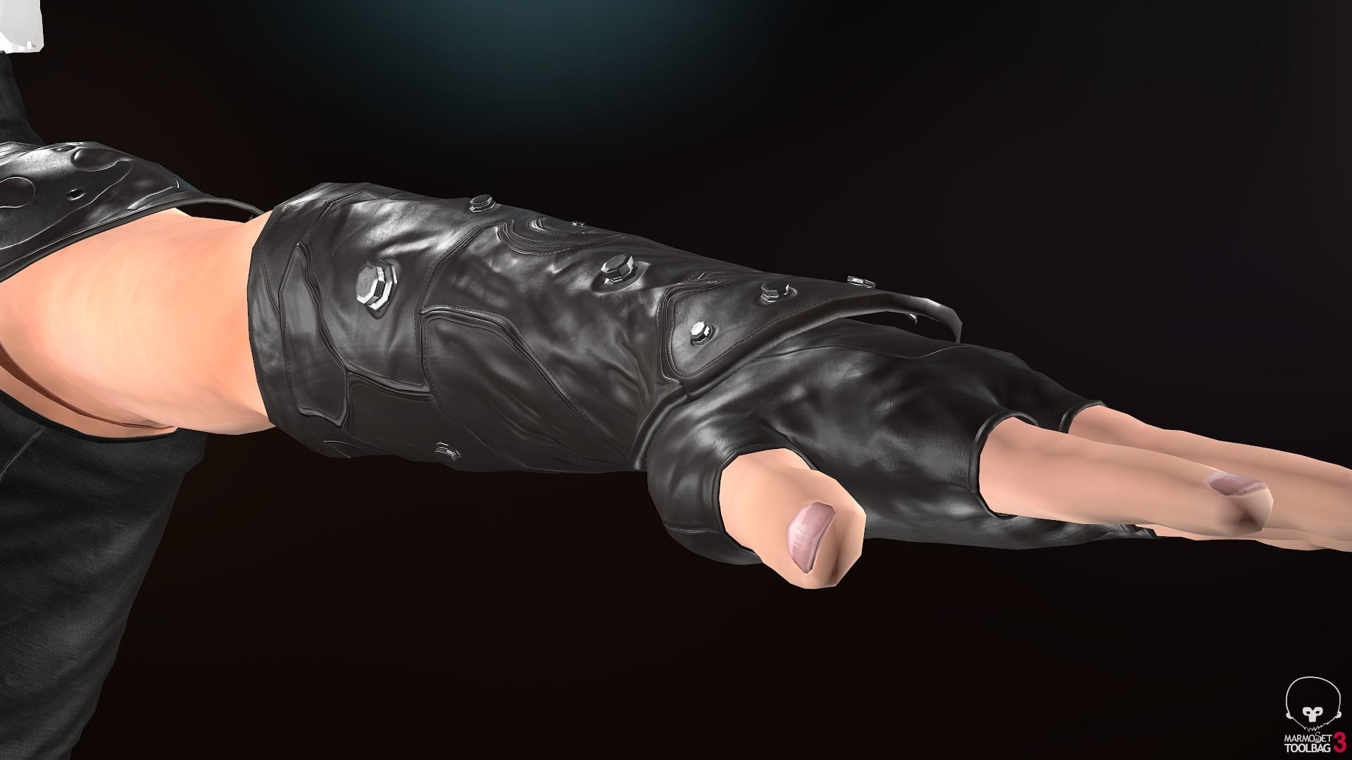 Male Ninja Outfit Low-poly 3D model_26