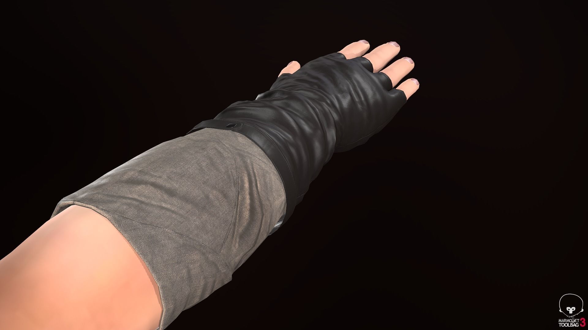 Male Ninja Outfit Low-poly 3D model_49