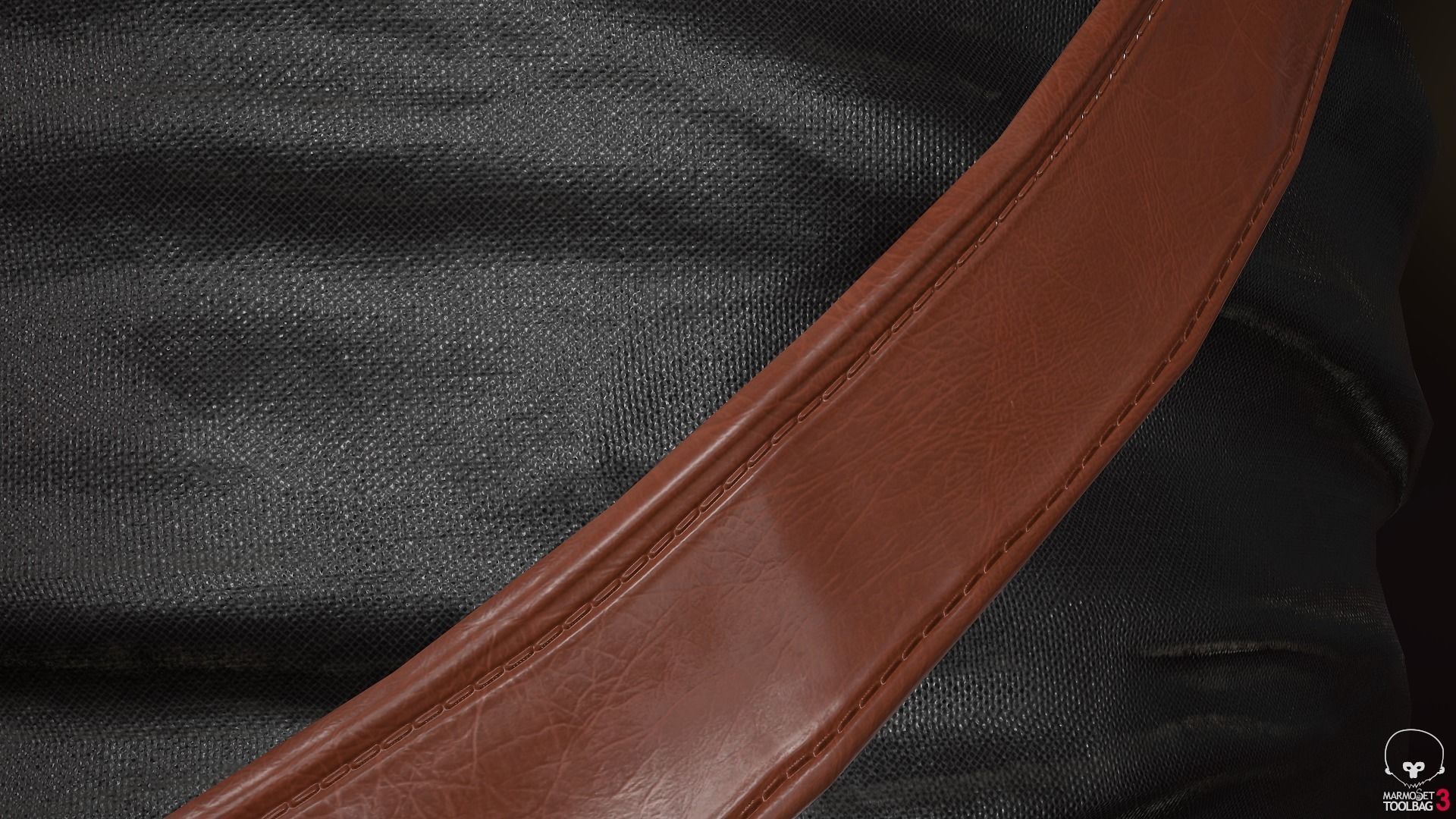 Male Ninja Outfit Low-poly 3D model_15