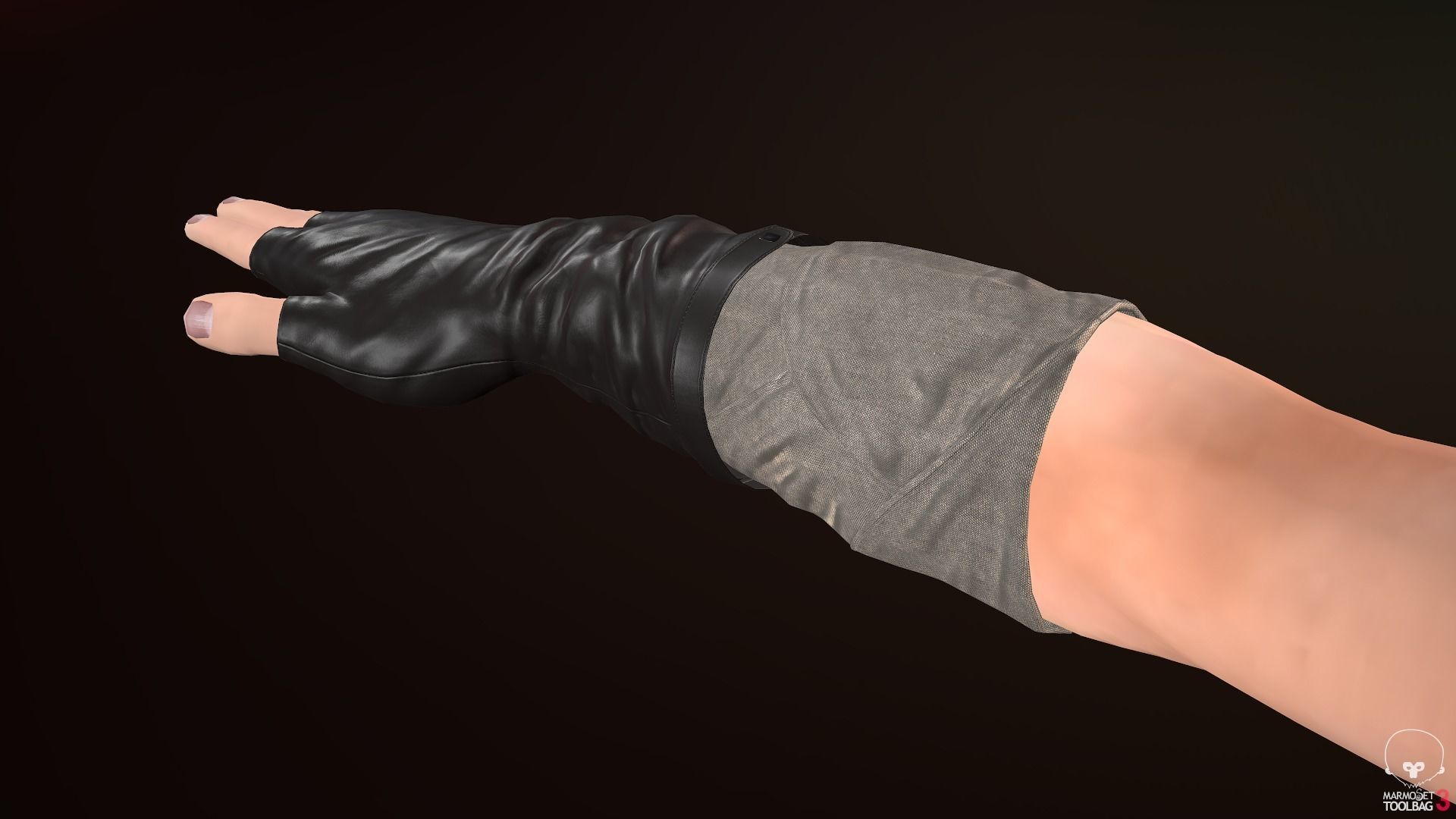 Male Ninja Outfit Low-poly 3D model_47