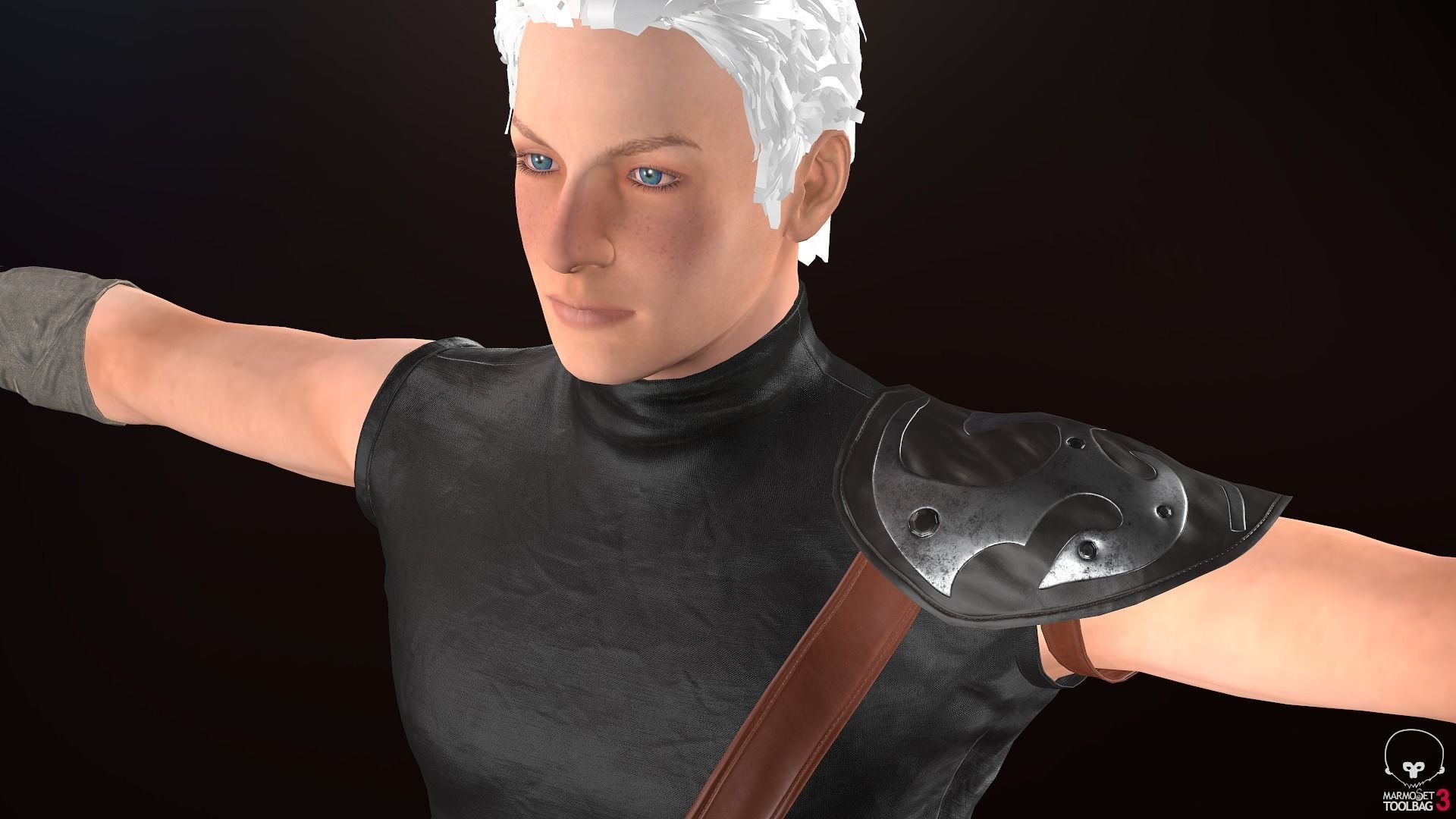 Male Ninja Outfit Low-poly 3D model_41