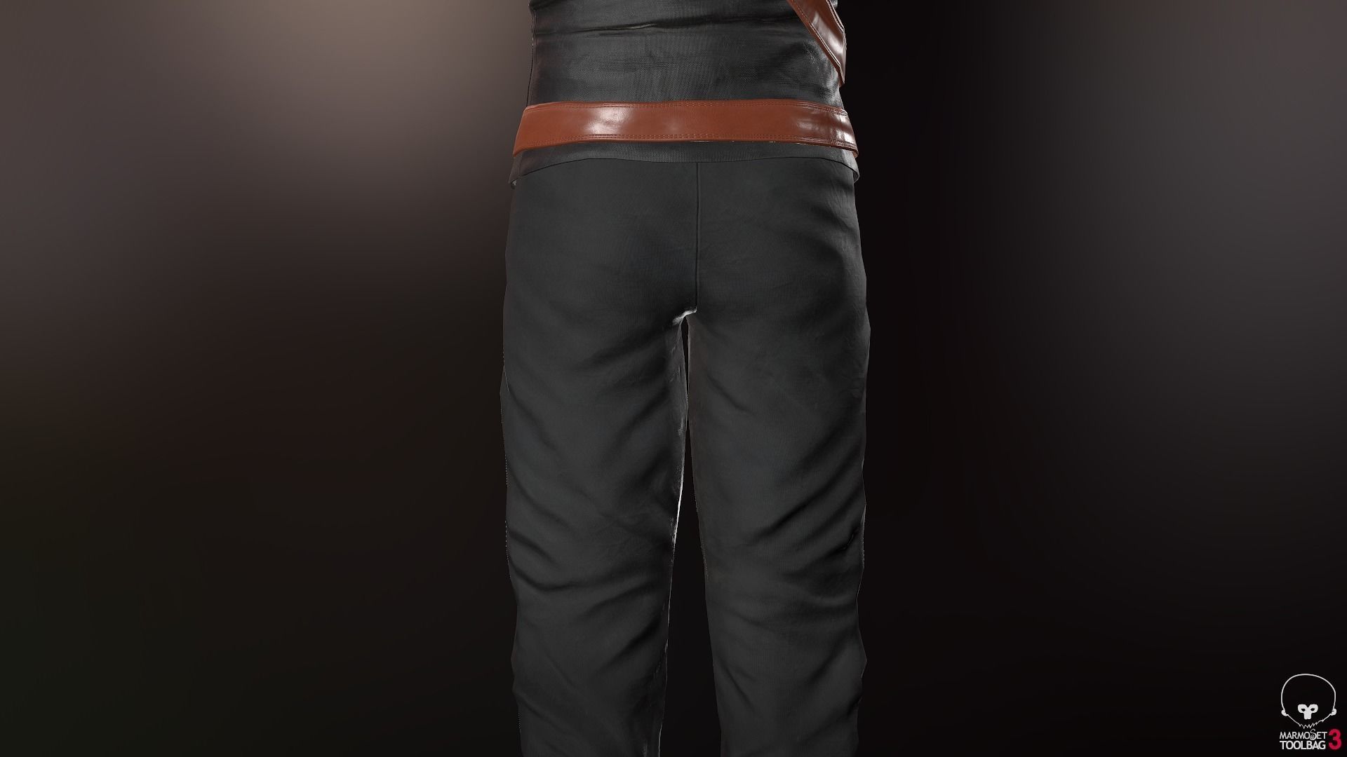 Male Ninja Outfit Low-poly 3D model_57