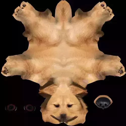 animal model golden retriever dog shaped wall art