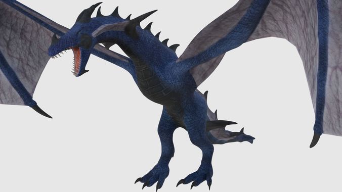 Animated Dragon - Game Ready Low-poly 3D model