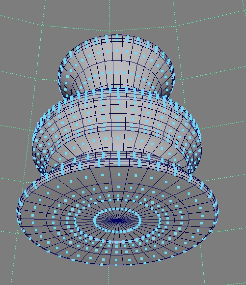 Blue splatter granite with black marble trim floor vase 3D model_2