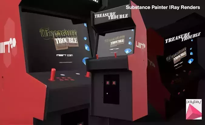 Low-poly Arcade Cabinet Low-poly 3D model