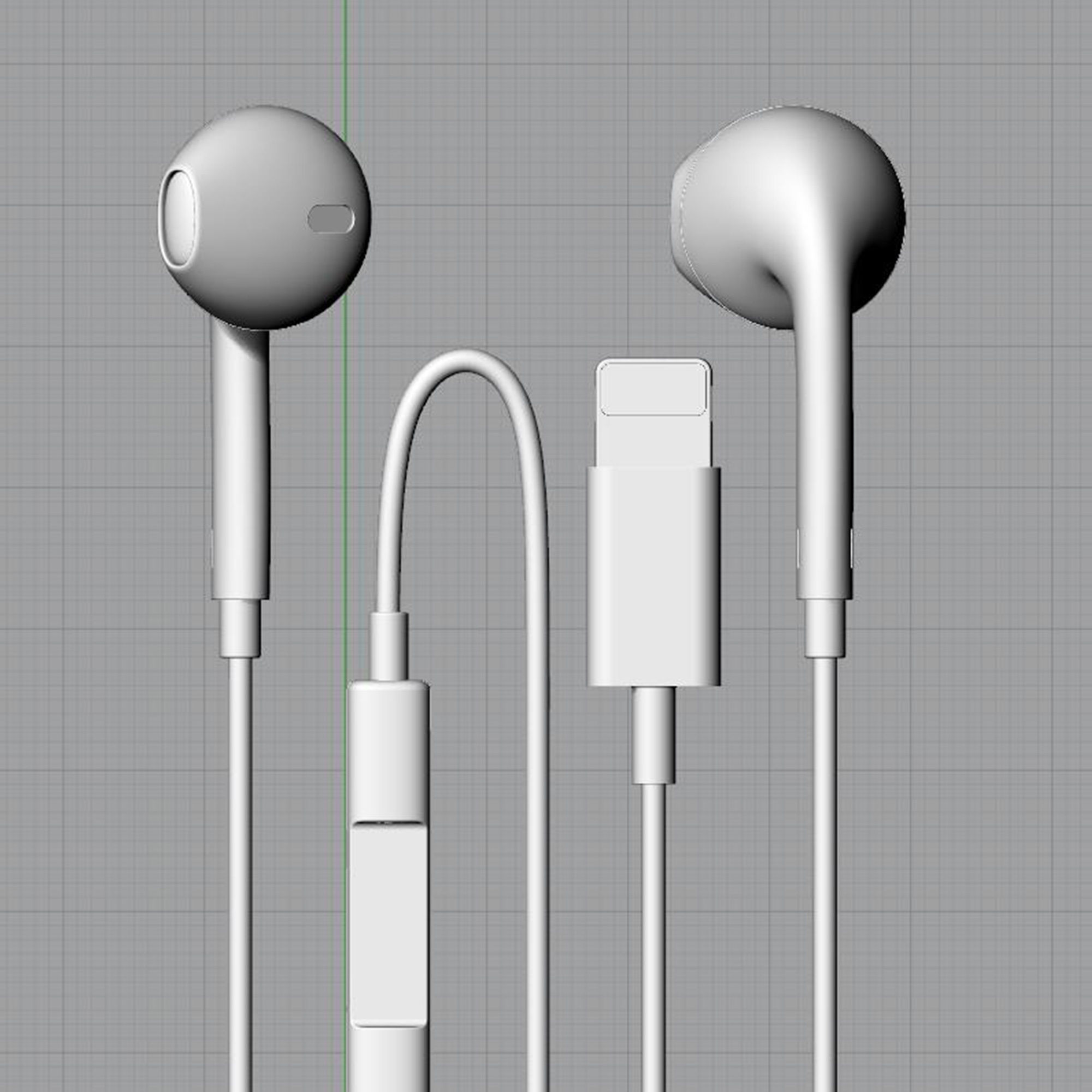 Apple EarPods iPhone7 3Dmodel 3D model_7