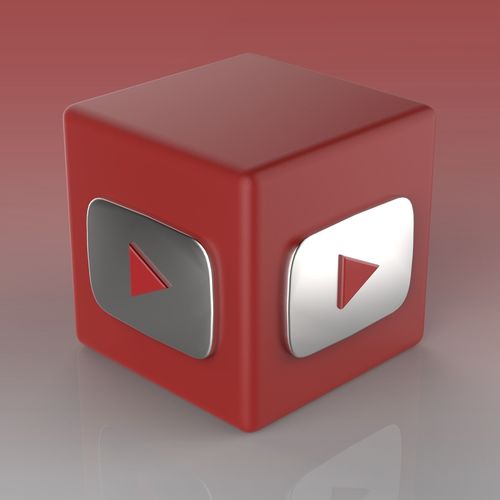 Youtube Logo Low-poly 3D model