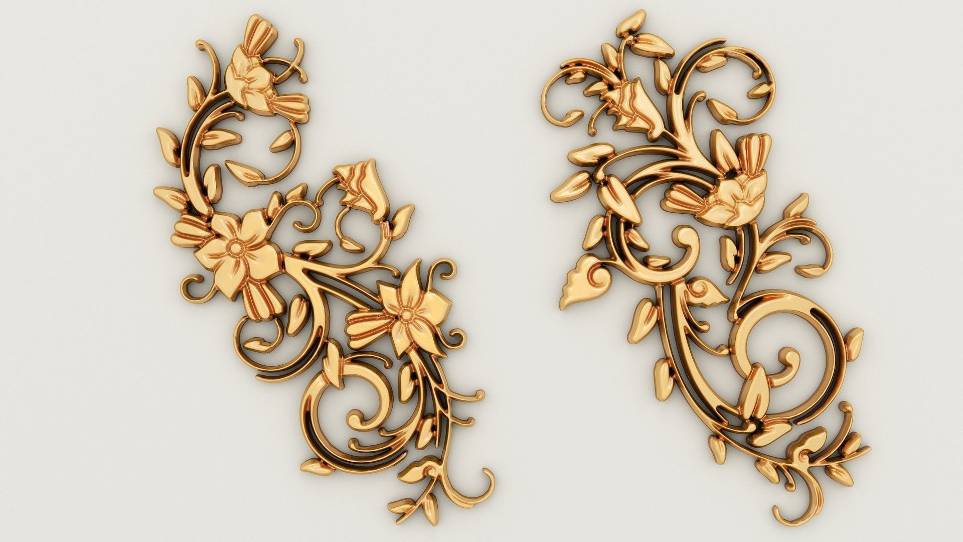 Ornament Pack-2 18 elements 3D model_5