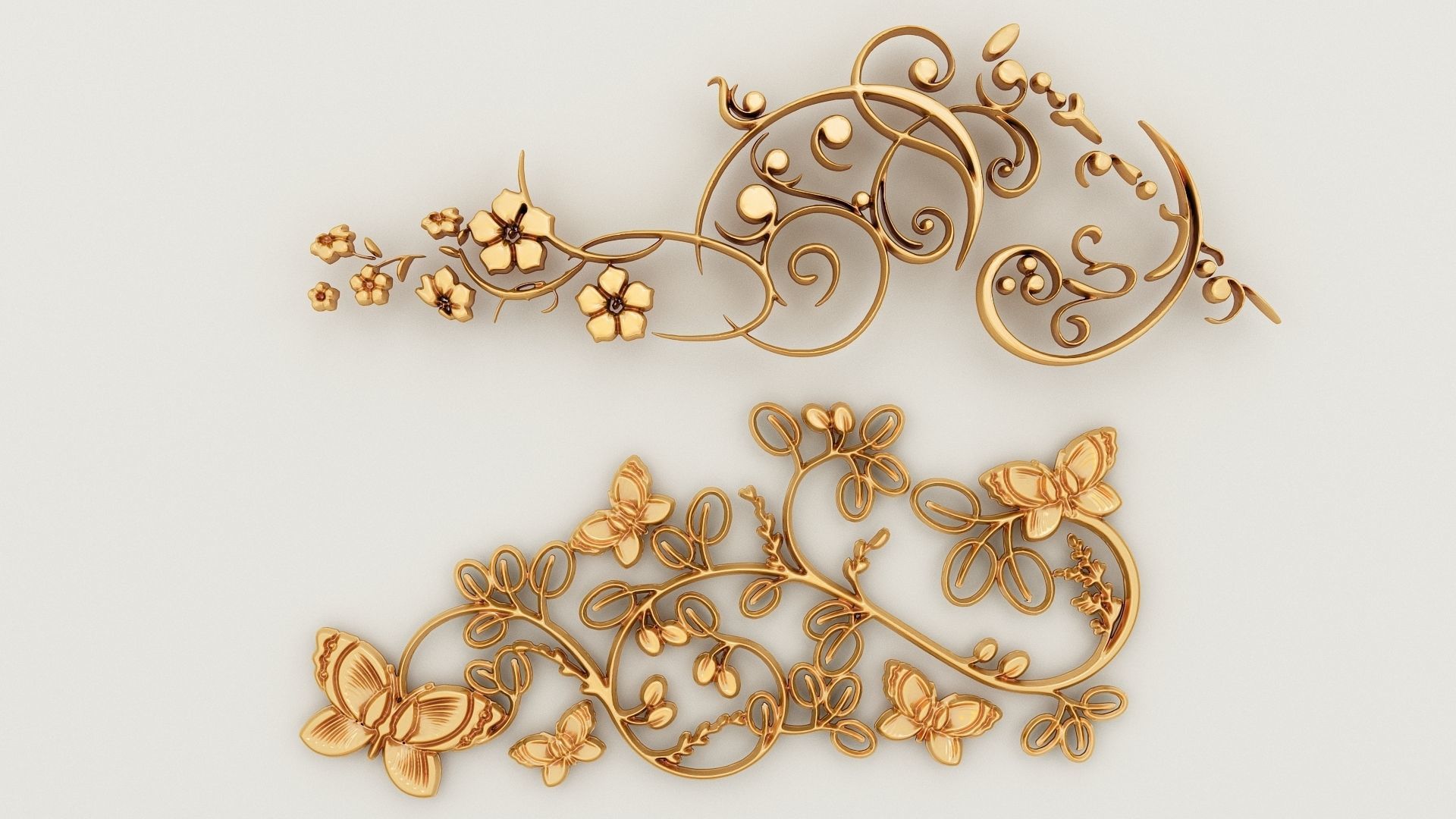 Ornament Pack-2 18 elements 3D model_6