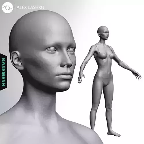 Skinny Female Basemesh