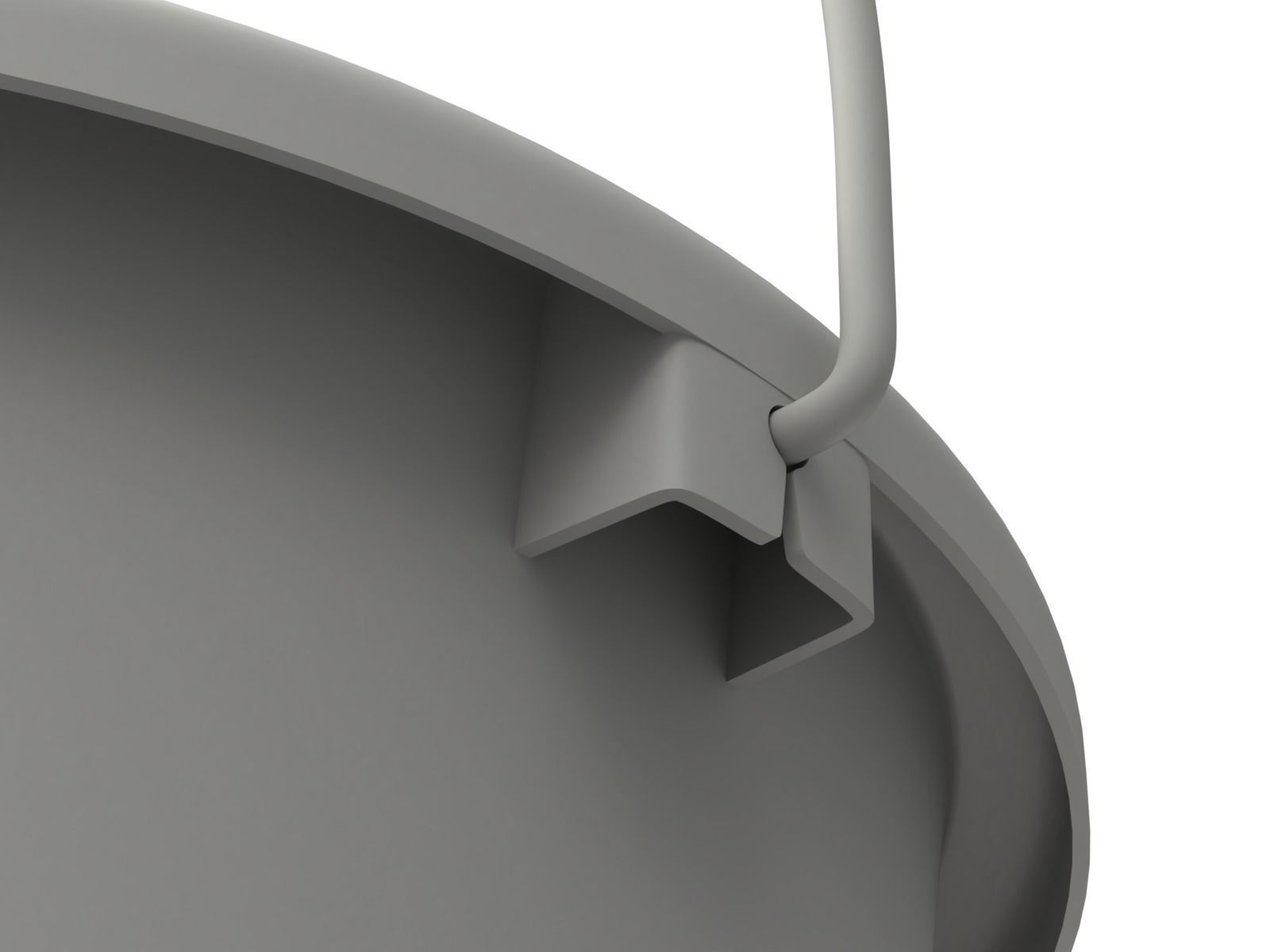 Plastic Bucket with Metal Handle and Lid 3D model_14