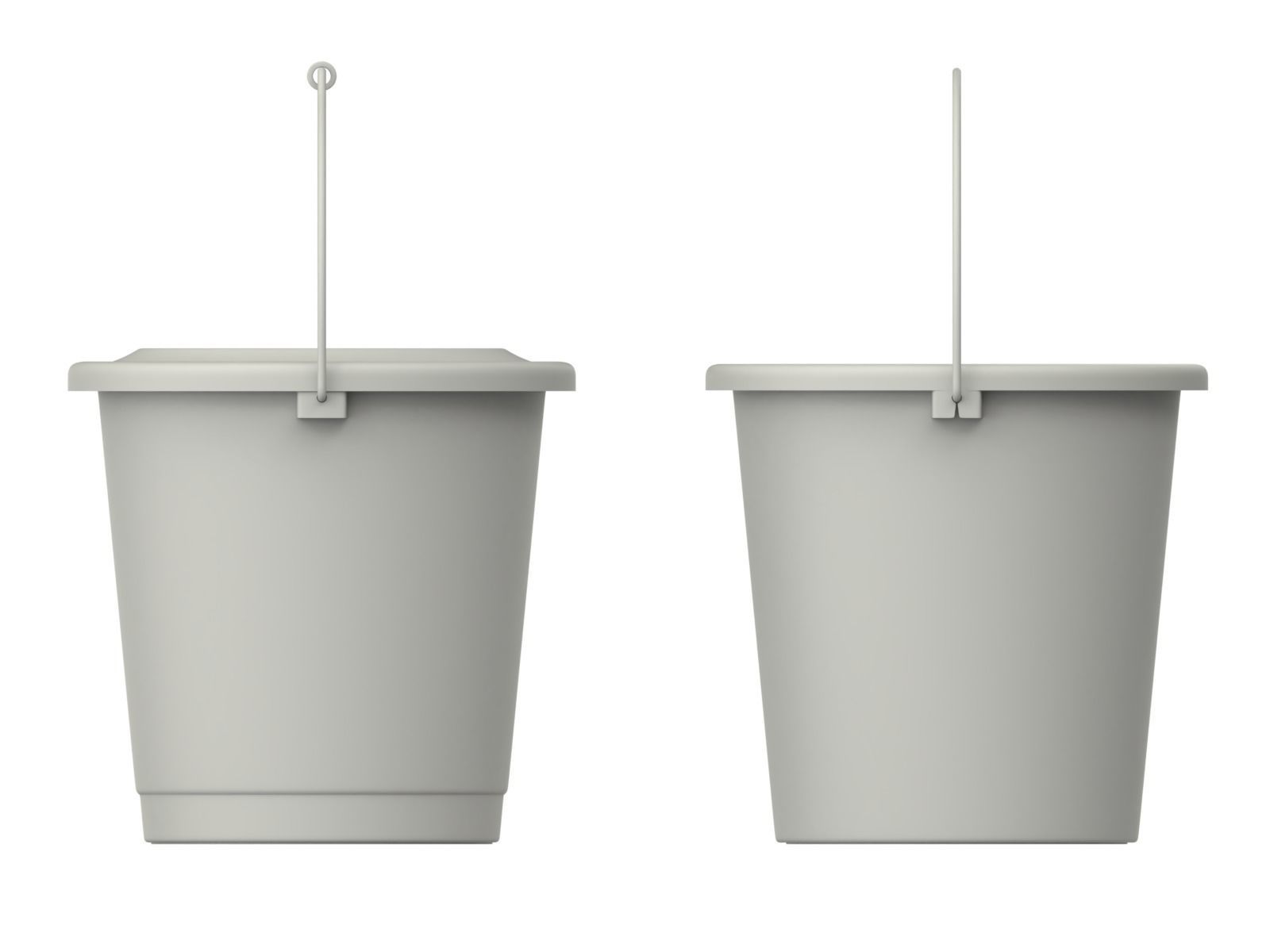 Plastic Bucket with Metal Handle and Lid 3D model_17
