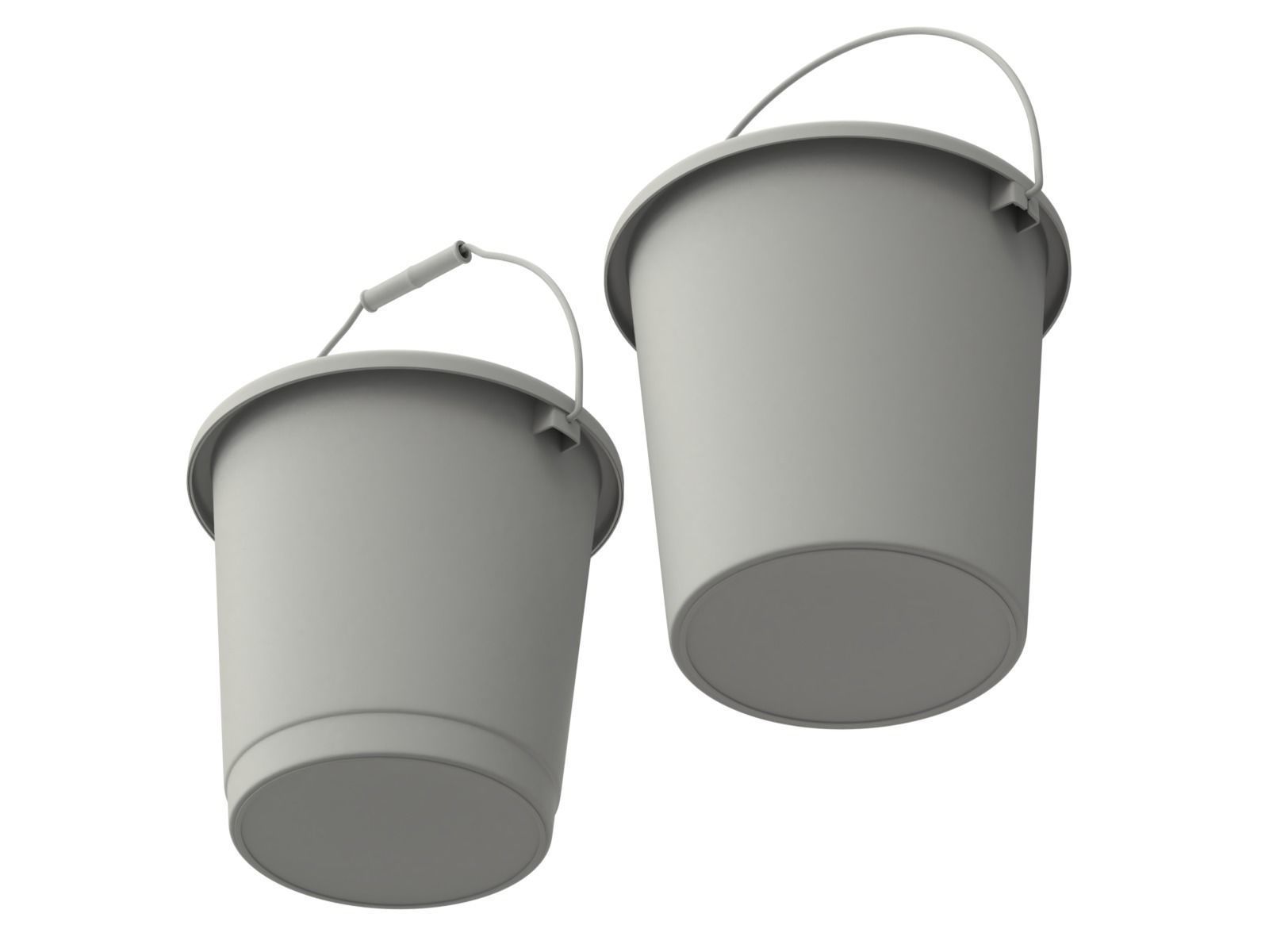 Plastic Bucket with Metal Handle and Lid 3D model_13