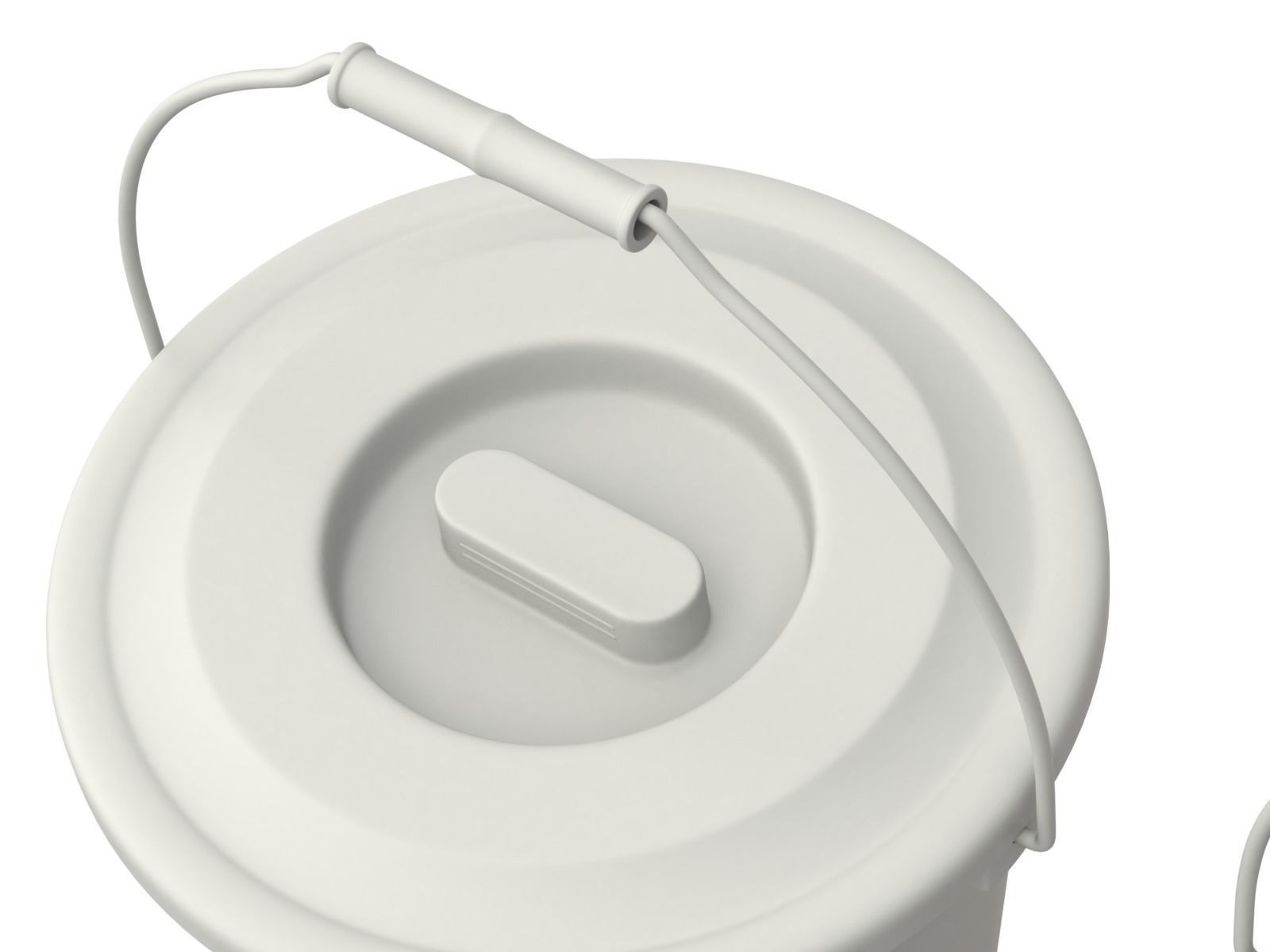 Plastic Bucket with Metal Handle and Lid 3D model_15