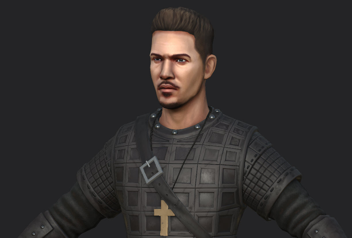 Bishop Heahmund Low-poly 3D model_6