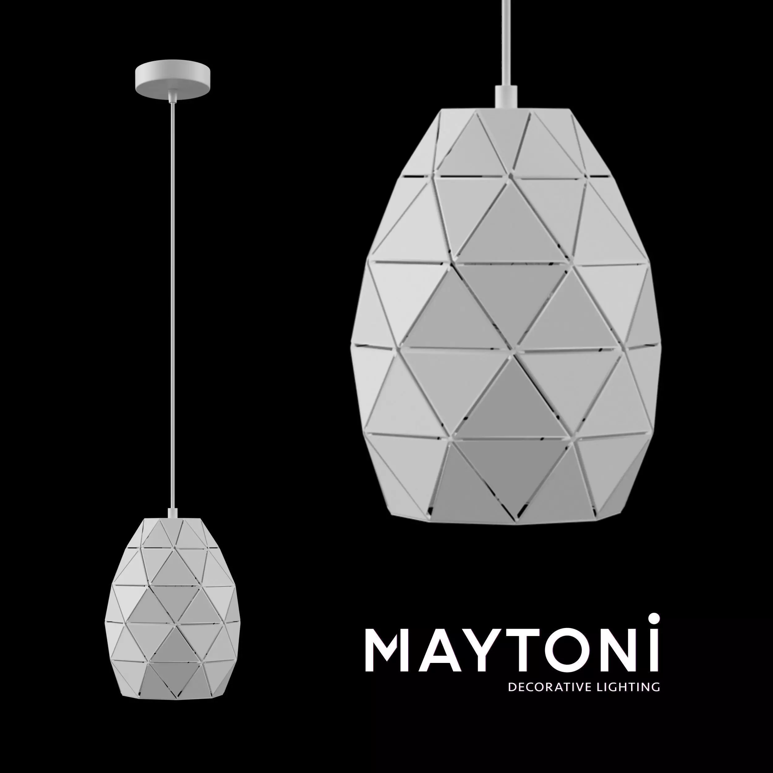 Pendant Louvre MOD199-PL-03-W Maytoni Modern Free 3D model