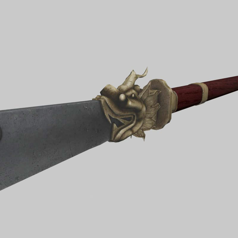 Chinese halberd 3D model_6