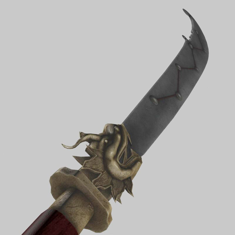Chinese halberd 3D model_11
