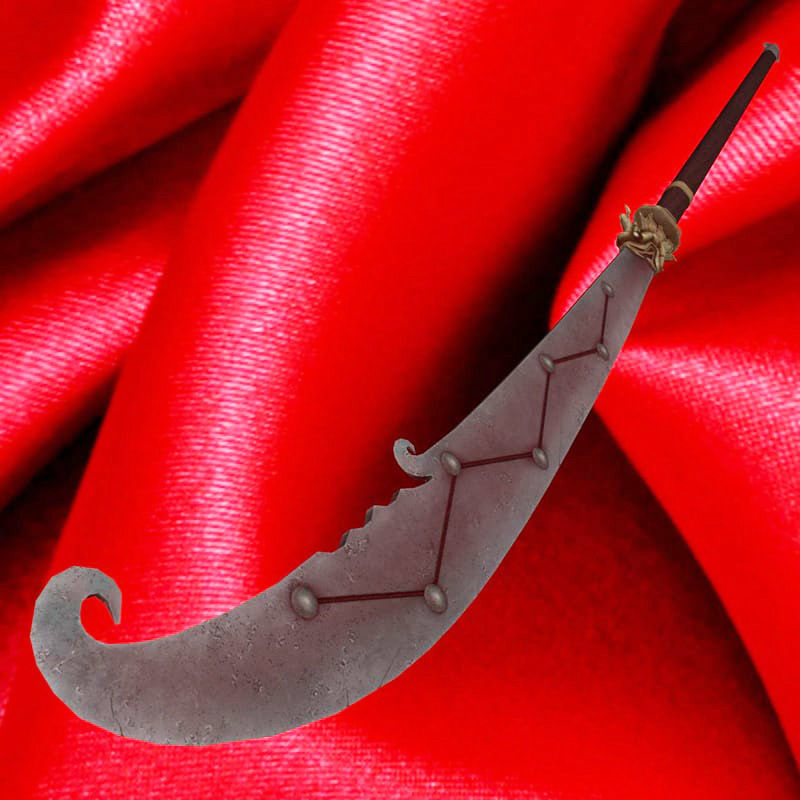 Chinese halberd 3D model_1