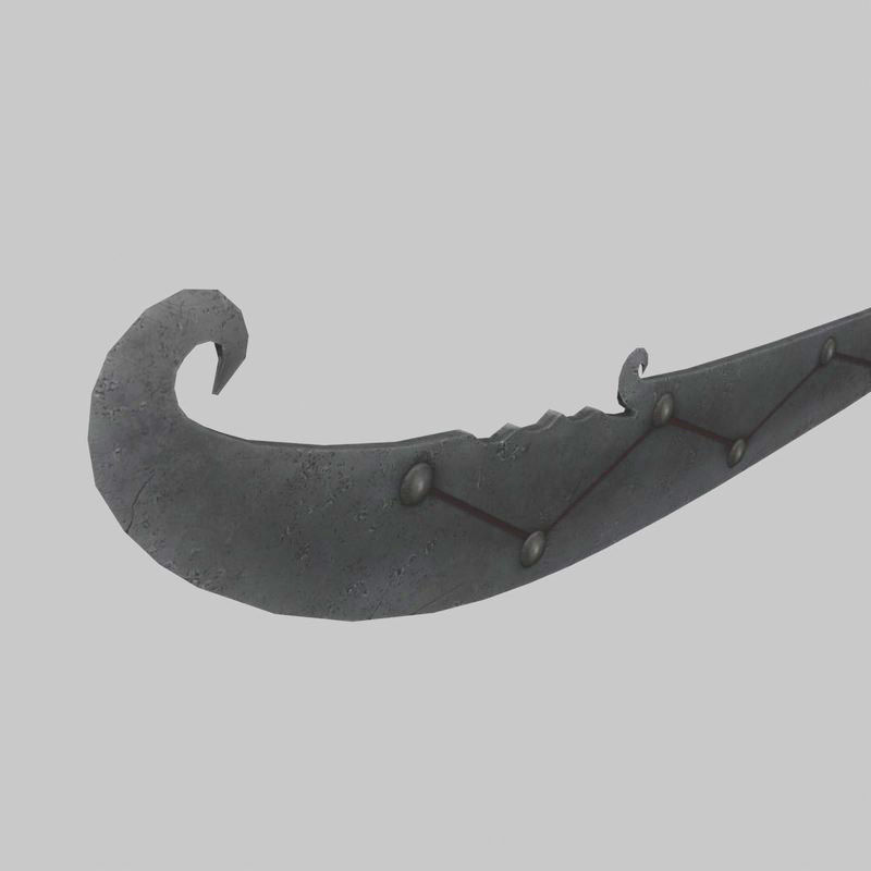 Chinese halberd 3D model_5