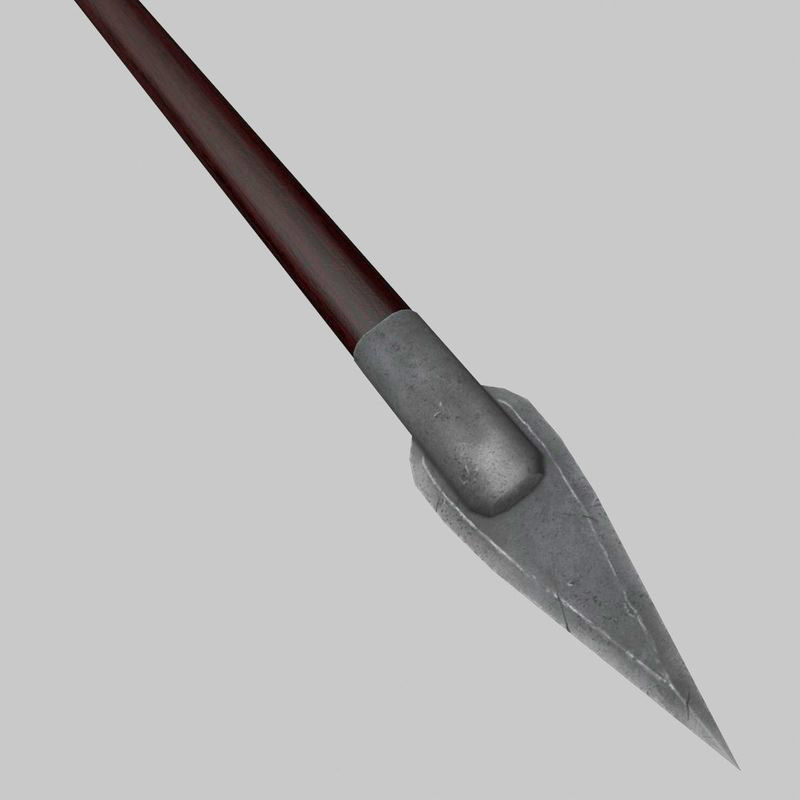 Chinese halberd 3D model_8