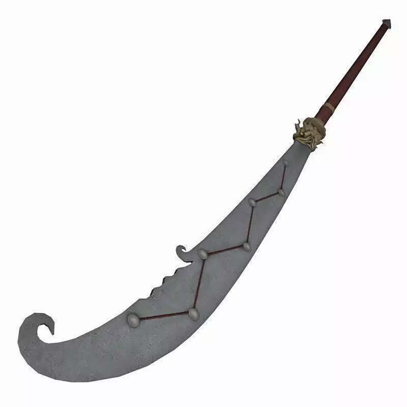 Chinese halberd 3D model_0