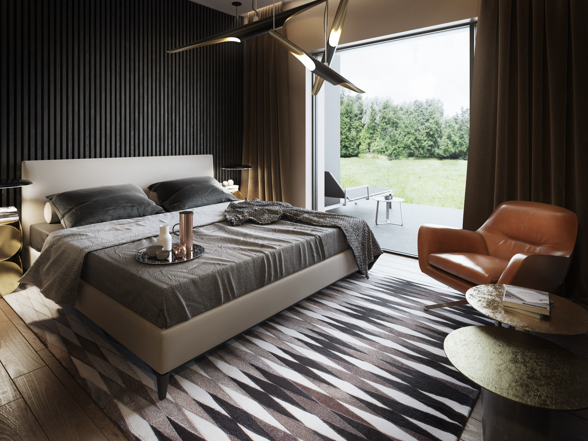 Bedroom Interior Scene for Cinema 4D and Vray 3D model_15