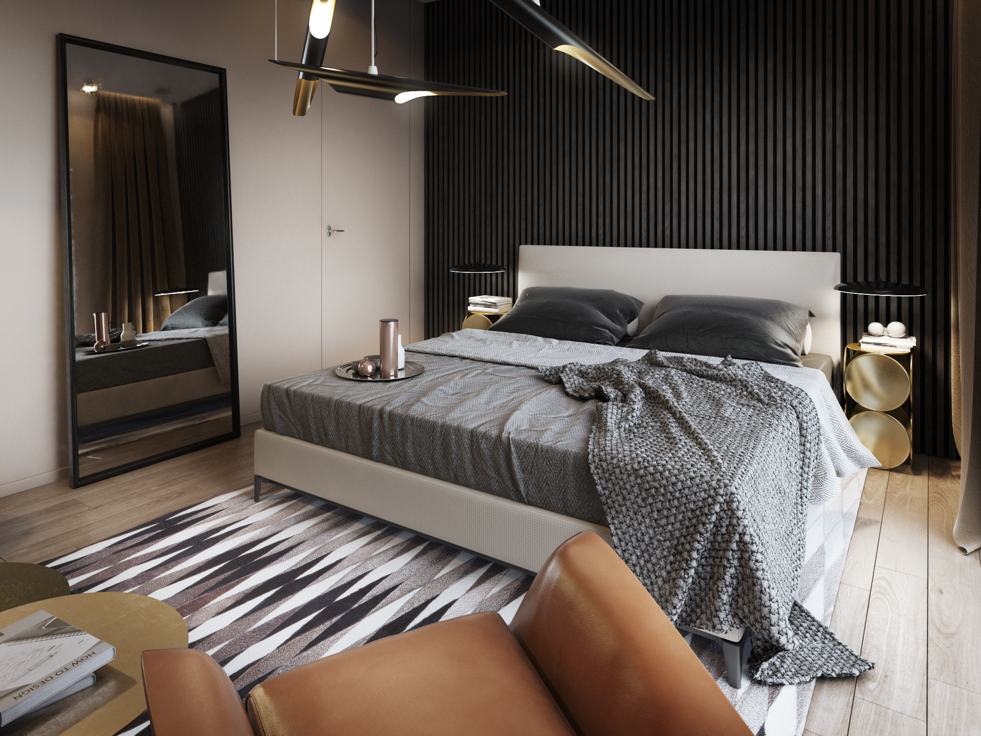 Bedroom Interior Scene for Cinema 4D and Vray 3D model_1