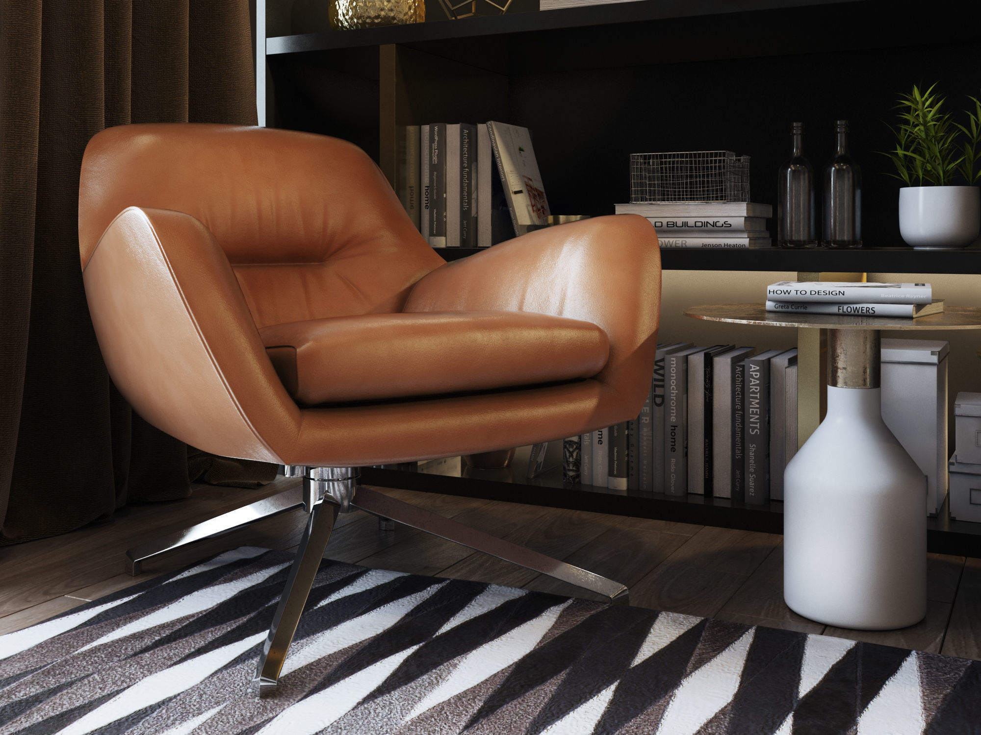 Bedroom Interior Scene for Cinema 4D and Vray 3D model_5