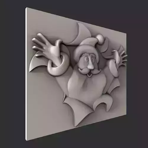 3d STL models for CNC Santa Claus