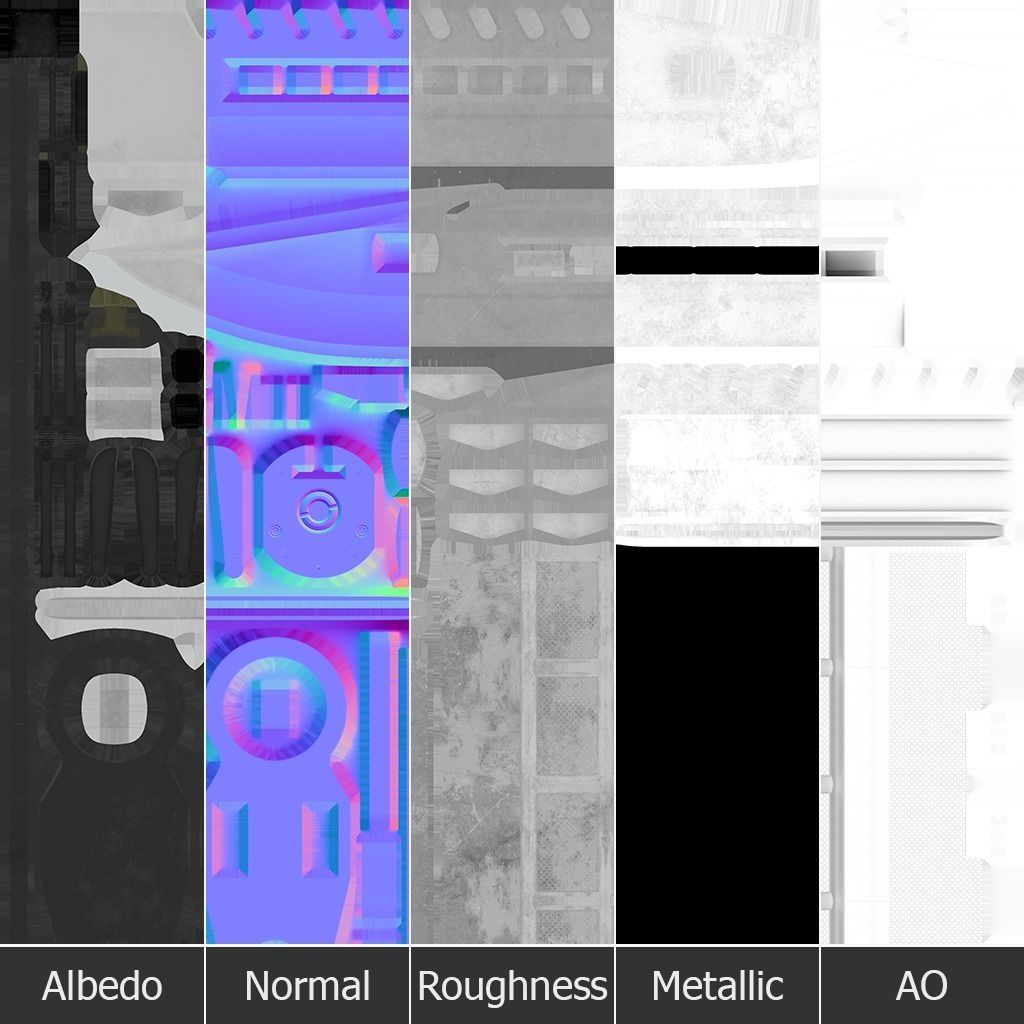 M9 Bayonet Knife Low-poly 3D model_6