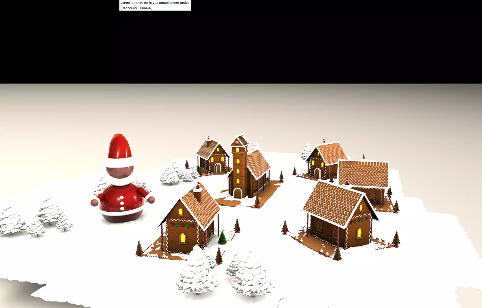 Gingerbread House 3D model_0