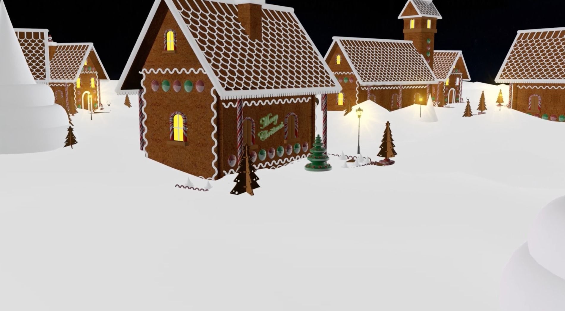 Gingerbread House 3D model_4