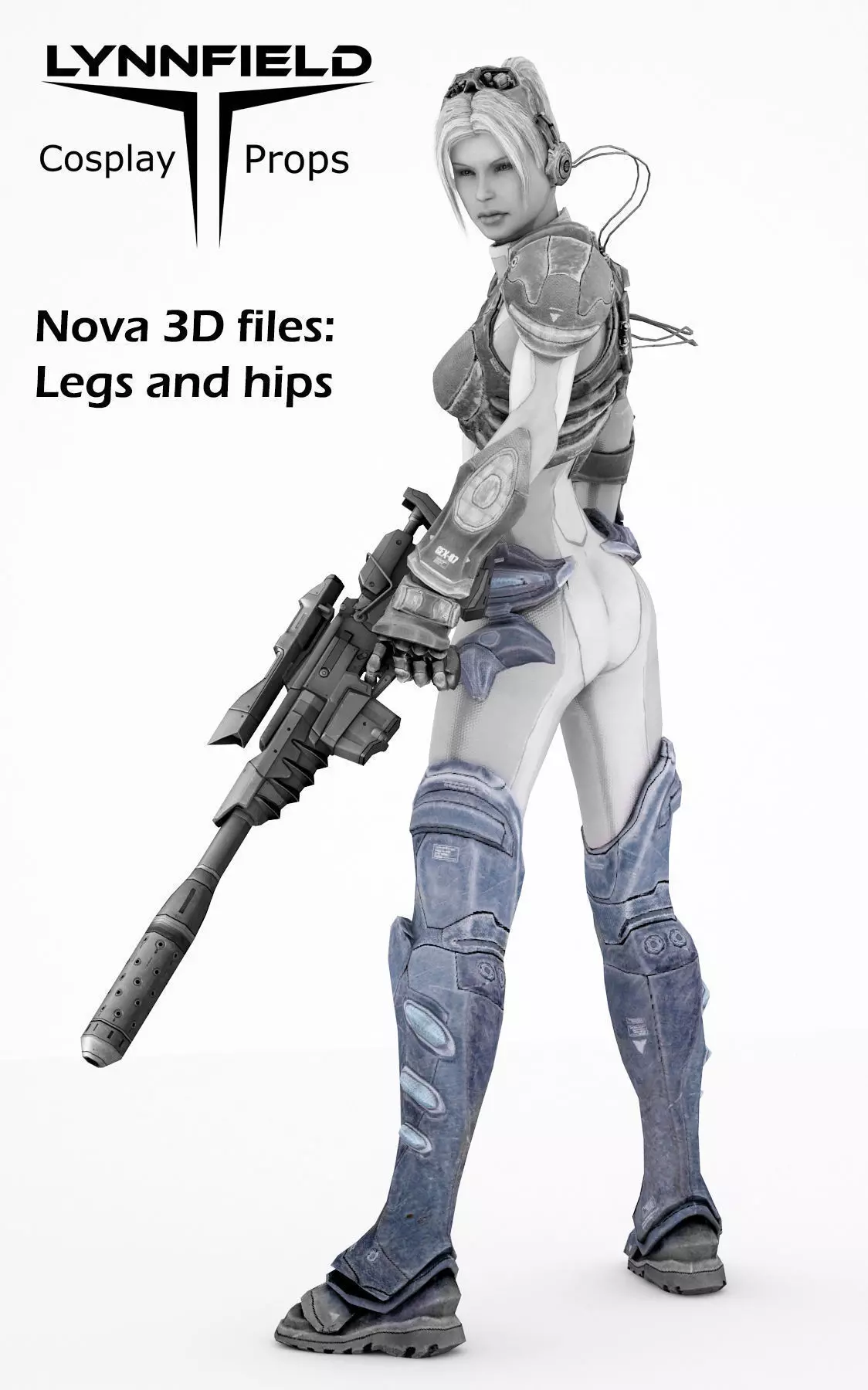 Nova legs from Starcraft HOTS 3D cosplay model 3D print model_0