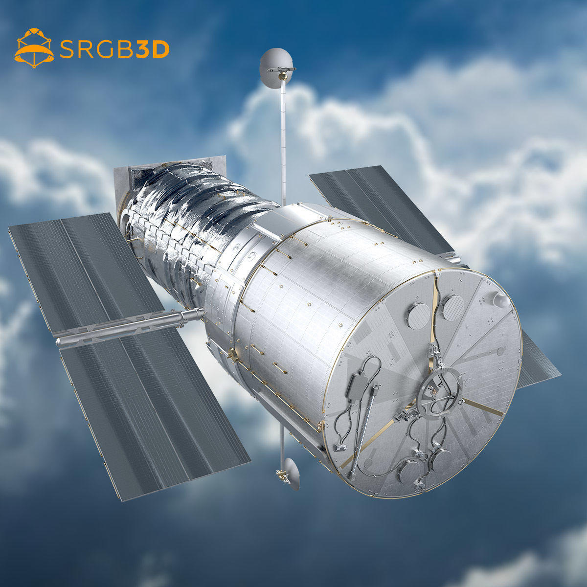 Hubble Telescope 3D model_12