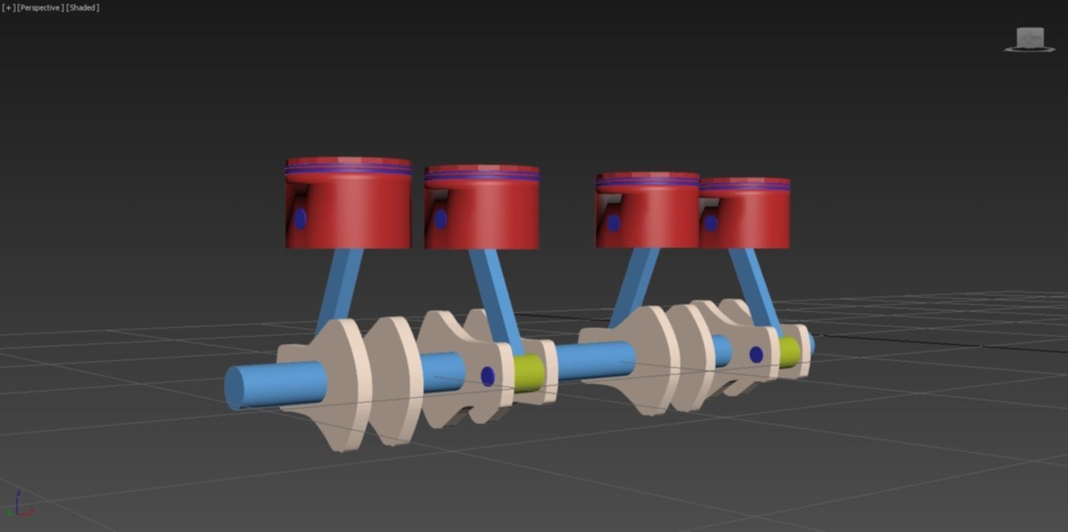 cylinder piston animation 3D model_3